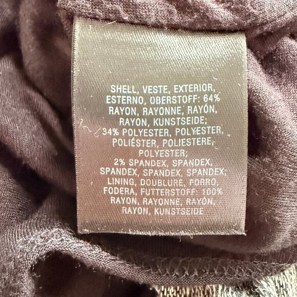 Anthropologie Maeve Gray Black Cinched Surplice Knit Midi Dress M - Picture 5 of 5